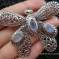 925 Silver Rainbow Moonstone Butterfly Brooch BC-162-KT