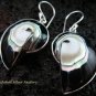 Sterling Silver Black Nautilus Shell Earrings ER-535-KT