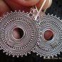 Sterling Silver Round Bali Design Earrings SE-148-KT
