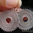 Sterling Silver Round Bali Design Earrings SE-148-KT