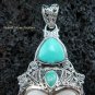 925 Silver & Turquoise Goddess Pendant GDP-938-PS