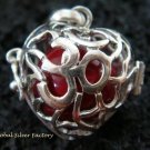 Sterling Silver Heart Harmony Ball Pendant HB-302-KT