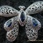 925 Silver & Blue Sapphire Butterfly Wing BC-160-KT