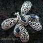 925 Silver & Blue Sapphire Butterfly Wing BC-160-KT