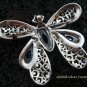 925 Silver & Blue Sapphire Butterfly Wing BC-160-KT