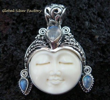 Sterling Silver Rainbow Moonstone Goddess Pendant GDP-972-KT