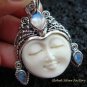 Sterling Silver Rainbow Moonstone Goddess Pendant GDP-972-KT