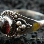 Sterling Silver Garnet Cabochon Ring RI-283-KT