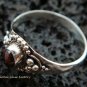 Sterling Silver Garnet Cabochon Ring RI-283-KT