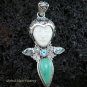 925 Silver & Turquoise Goddess Pendant GDP-937-PS