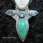 925 Silver & Turquoise Goddess Pendant GDP-937-PS