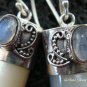 925 Silver Rainbow Moonstone & Shell Earrings ER-523-KT