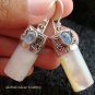 925 Silver Rainbow Moonstone & Shell Earrings ER-523-KT