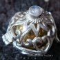 Silver Moonstone Flower Heart Harmony Ball Pendant HB-228b-KT