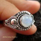 925 Silver Rainbow Moonstone Ring RI-280-KT