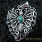 925 Silver & Turquoise Butterfly Pendant SP-464-KT