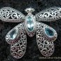 925 Silver & Blue Topaz Butterfly Brooch BC-161-KT