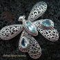 925 Silver & Blue Topaz Butterfly Brooch BC-161-KT