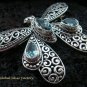 925 Silver & Blue Topaz Butterfly Brooch BC-161-KT