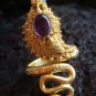 925 Silver & Gold Vermeil Amethyst Snake Ring GPR-110-NY
