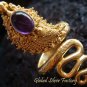 925 Silver & Gold Vermeil Amethyst Snake Ring GPR-110-NY