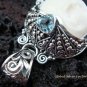 Sterling Silver Blue Topaz Goddess Pendant GDP-971-KT