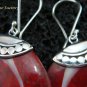 Sterling Silver Red Shell Earrings ER-547-KT