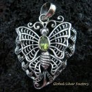 925 Silver & Peridot Butterfly Pendant SP-462-KT