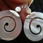 925 Silver Larimar & Shell Earrings ER-513-KT