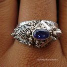 925 Silver Amethyst Snake Head Ring RI-128-KA
