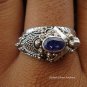 925 Silver Amethyst Snake Head Ring RI-128-KA