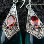 925 Silver Syntethic Green Quartz & Garnet Earrings SJ-129-KT