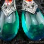 925 Silver Syntethic Green Quartz & Garnet Earrings SJ-129-KT