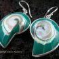 Sterling Silver Blue Nautilus Shell Earrings ER-538-KT