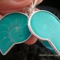 Sterling Silver Blue Nautilus Shell Earrings ER-538-KT