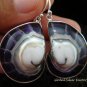 Sterling Silver Purple Nautilus Shell Earrings ER-537-KT