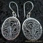 Sterling Silver Oval Filigree Earrings SE-147-KT