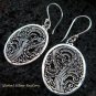 Sterling Silver Oval Filigree Earrings SE-147-KT