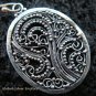 Sterling Silver Oval Filigree Earrings SE-147-KT