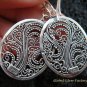 Sterling Silver Oval Filigree Earrings SE-147-KT