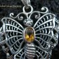 925 Silver & Citrine Butterfly Pendant SP-463-KT