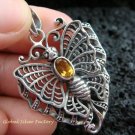 925 Silver & Citrine Butterfly Pendant SP-463-KT