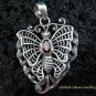 Sterling Silver & Garnet Butterfly Pendant SP-461-KT