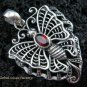 Sterling Silver & Garnet Butterfly Pendant SP-461-KT