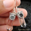 925 Silver Blue Topaz & Crystal Earrings ER-534-KT