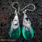 925 Silver Syntethic Green Quartz & Amethyst Earrings SJ-127-KT