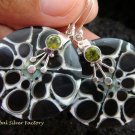 925 Silver Peridot & Shell Earrings ER-545-KT
