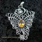 925 Silver & Citrine Butterfly Pendant SP-468-KT