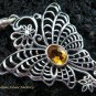 925 Silver & Citrine Butterfly Pendant SP-468-KT