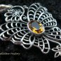 925 Silver & Citrine Butterfly Pendant SP-468-KT